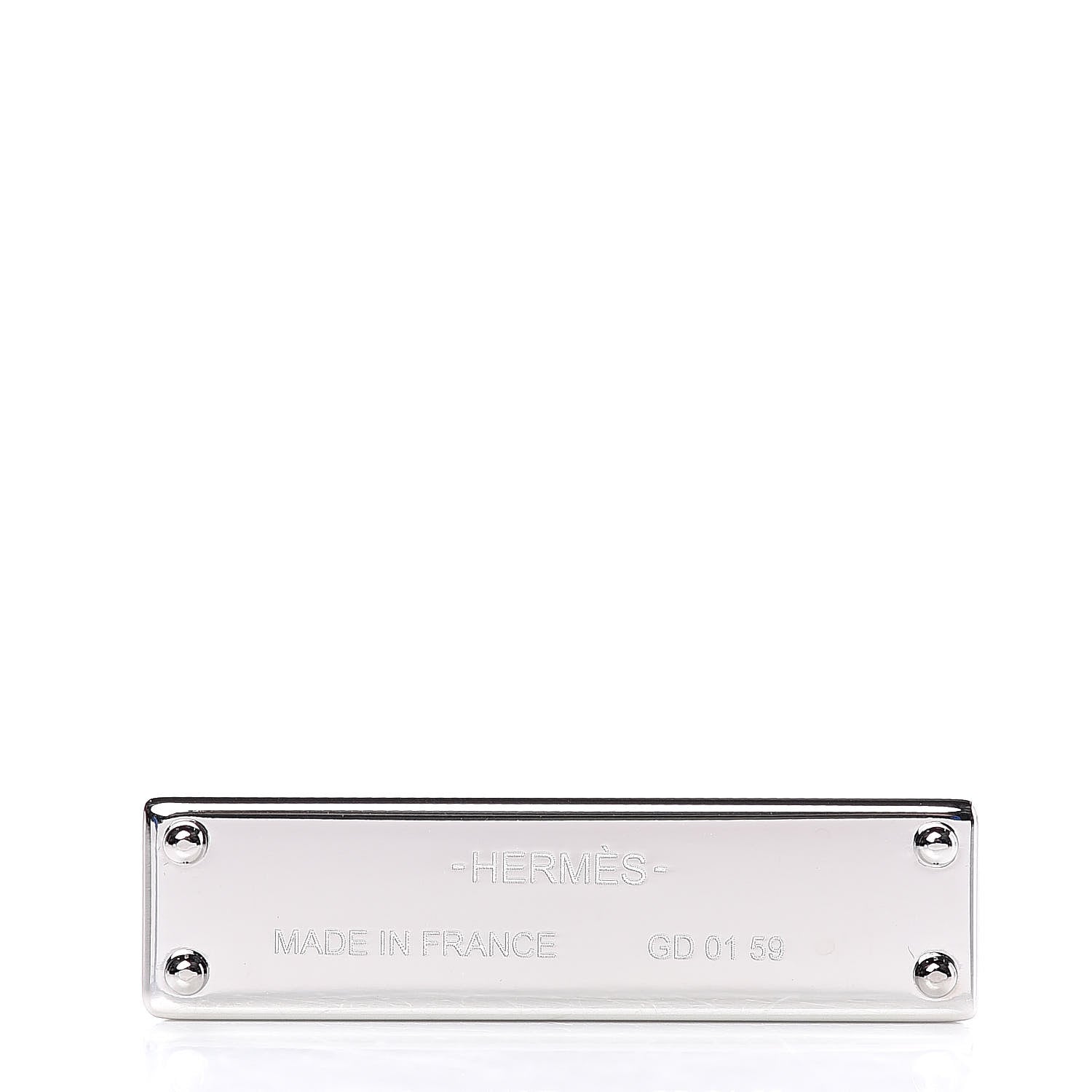Hermes Lacquered Palladium Kelly Curiosite Charm White 4 of 4