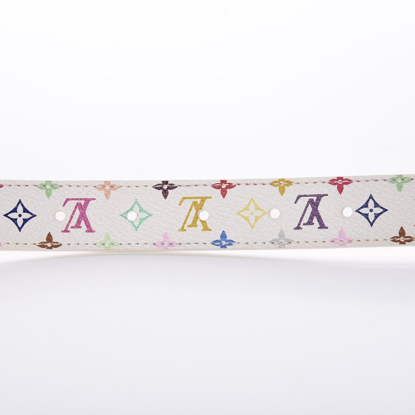 Monogram Multicolor 30mm Belt 80 32 White