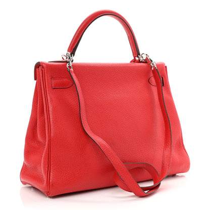 Hermes Taurillon Clemence Kelly Retourne 32 Rouge Casaque 3 of 13