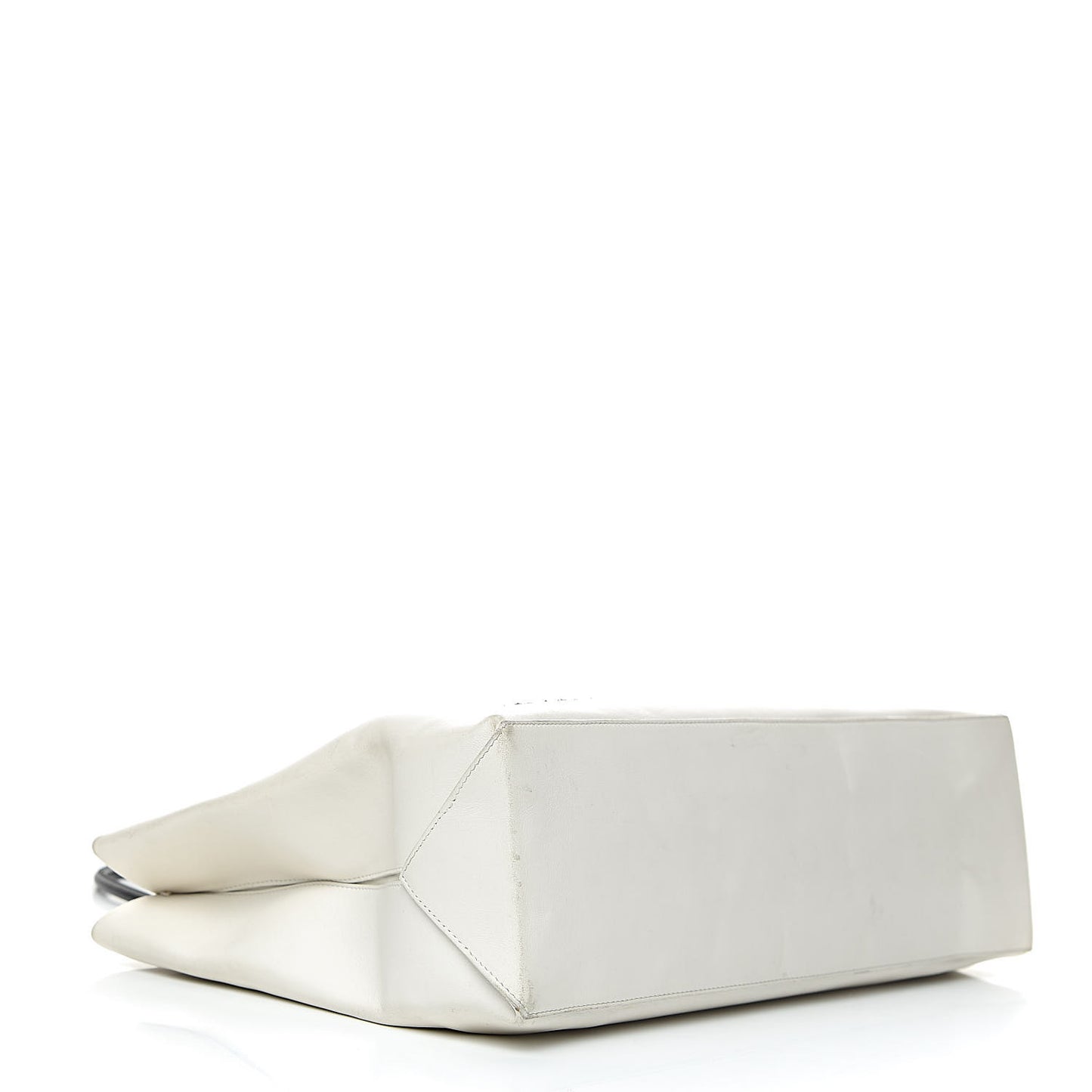 Calfskin Large Essential 31 Rue Cambon Tote White Black