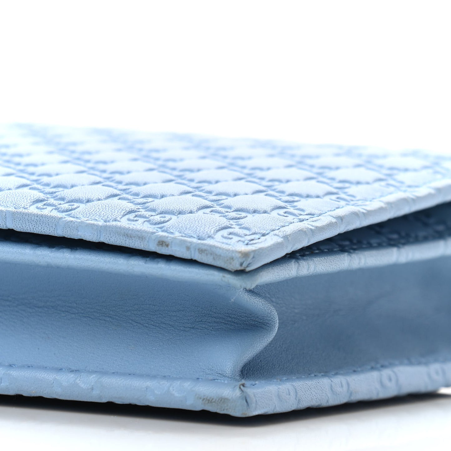 Microguccissima Crossbody Wallet Mineral Blue