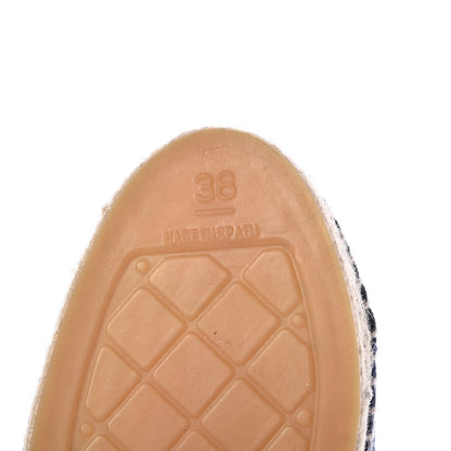 Chanel Linen CC Espadrilles 38 Blue Black 6 of 13