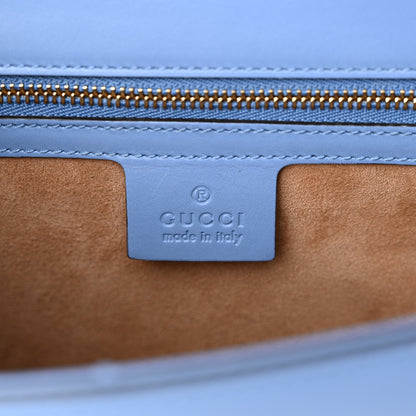 Gucci Calfskin Small Sylvie Shoulder Bag Clear Sky Blue 6 of 14