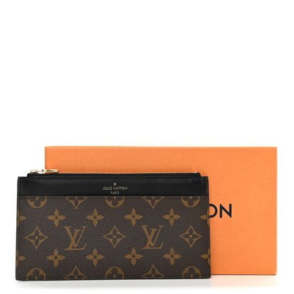 Louis Vuitton Monogram Slim Purse Black 7 of 7