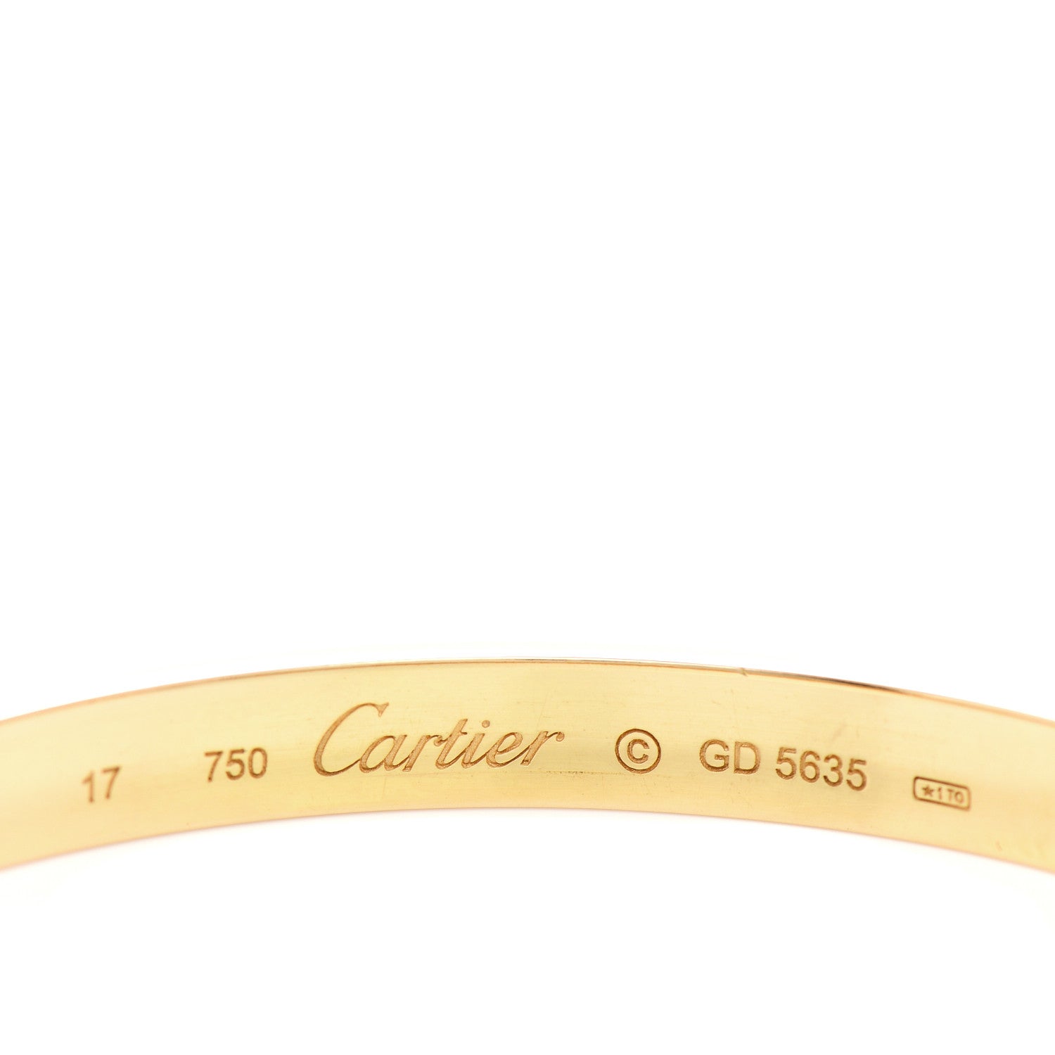 Cartier 18K Yellow Gold LOVE Bracelet 17 3 of 3