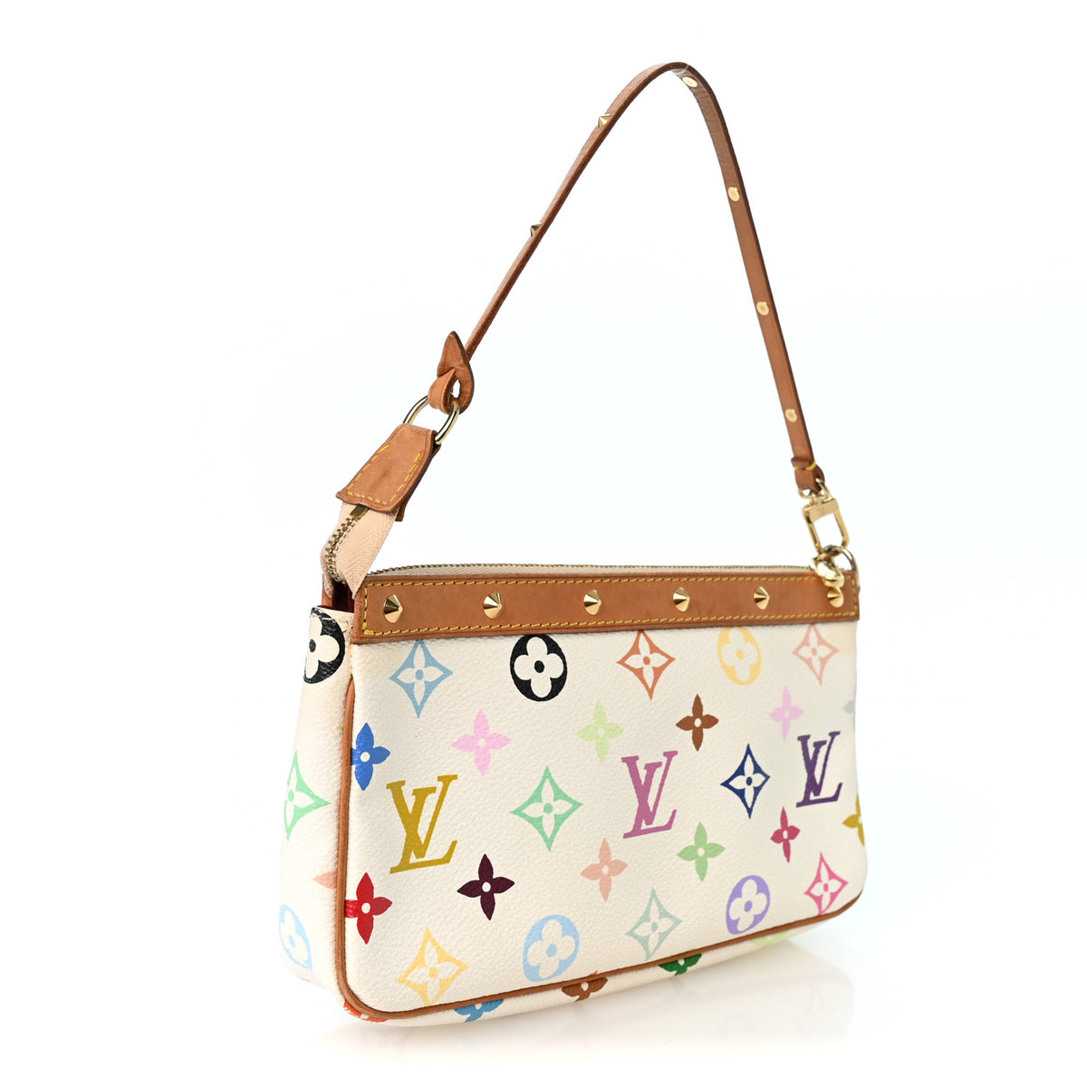 Monogram Multicolor Pochette Accessories White