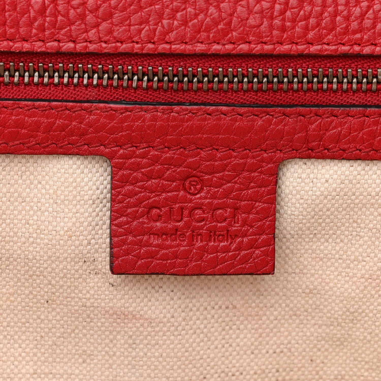 Gucci Calfskin Medium GG Marmont Top Handle Bag Vulcanic Red 6 of 18