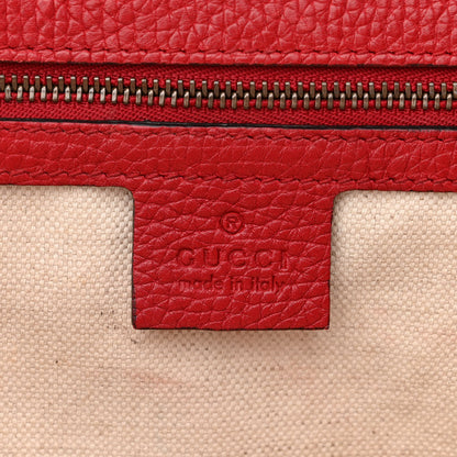 Gucci Calfskin Medium GG Marmont Top Handle Bag Vulcanic Red 6 of 18