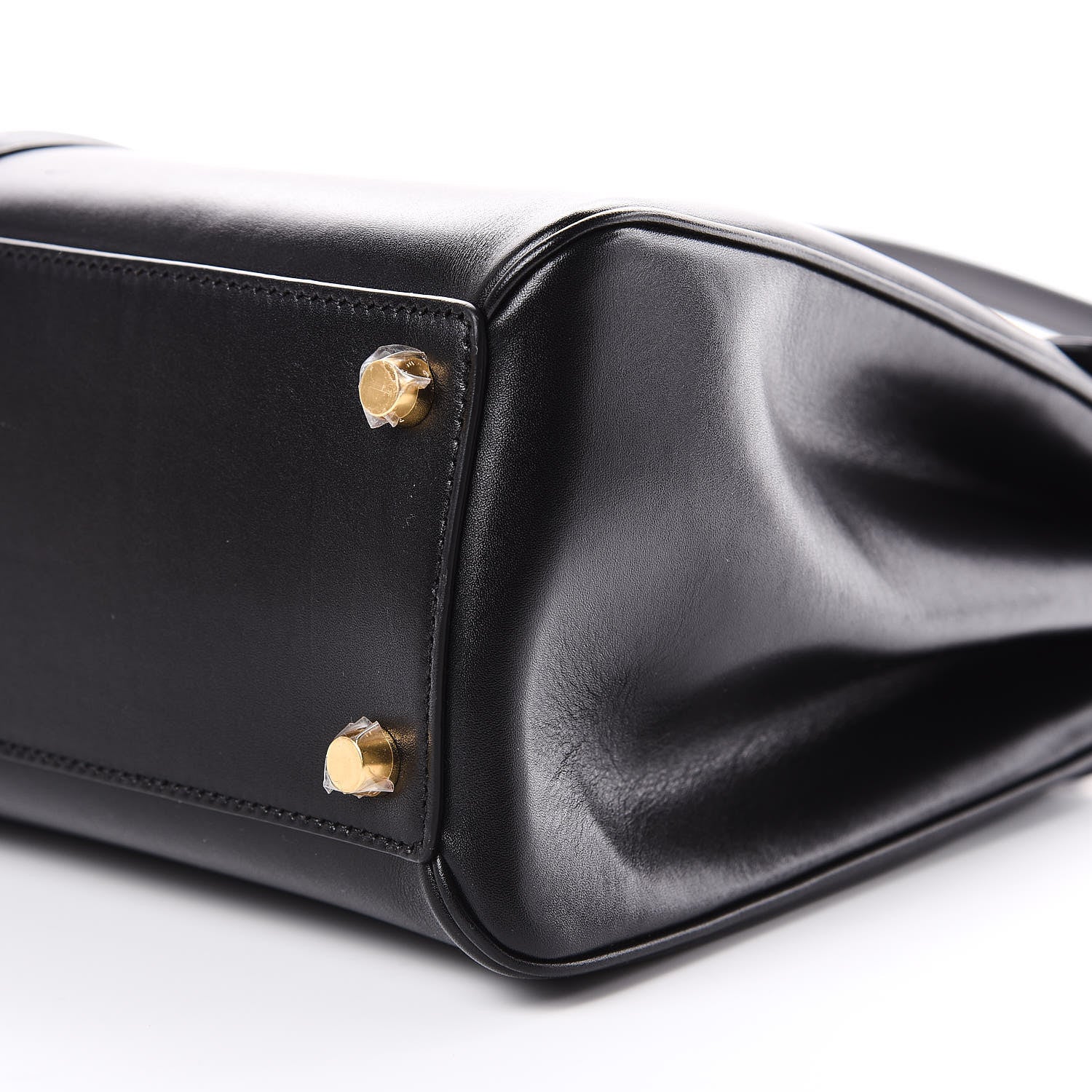 Celine Satinated Calfskin Medium 16 Top Handle Bag Black 10 of 12