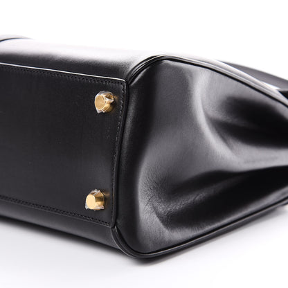 Celine Satinated Calfskin Medium 16 Top Handle Bag Black 10 of 12