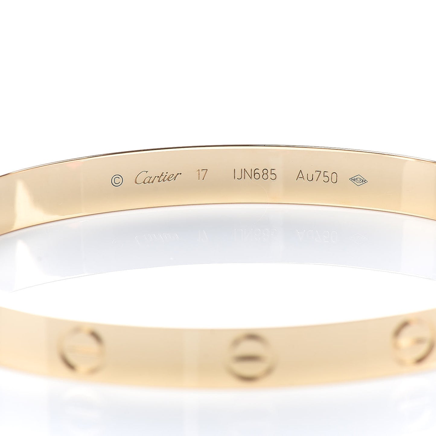 18K Yellow Gold LOVE Bracelet 17