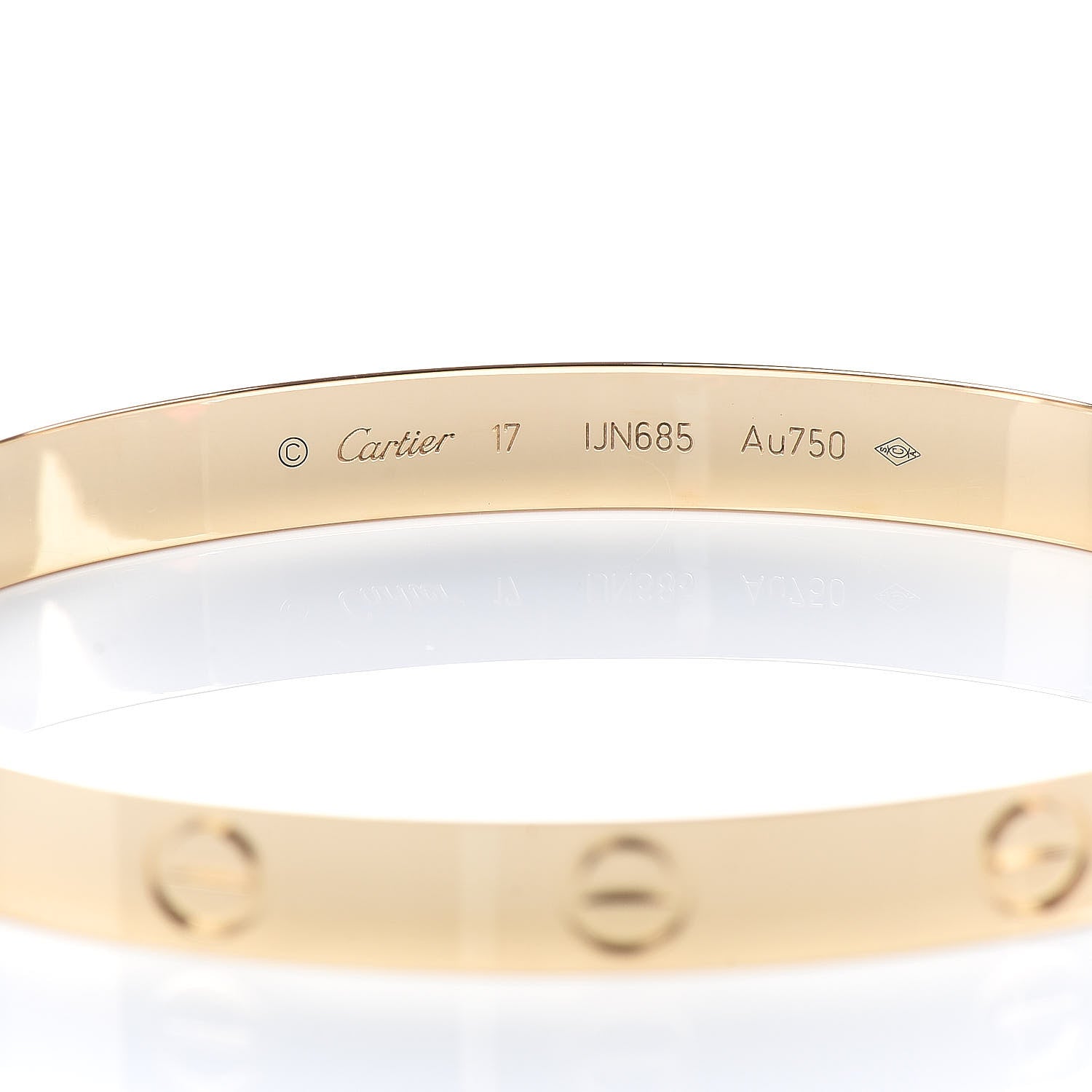 Cartier 18K Yellow Gold LOVE Bracelet 17 5 of 7