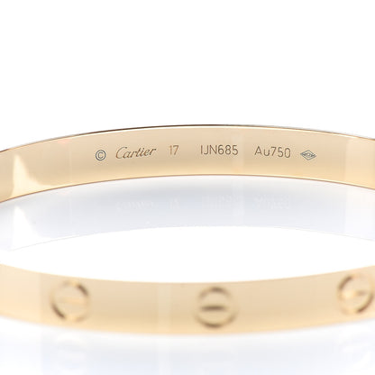 Cartier 18K Yellow Gold LOVE Bracelet 17 5 of 7
