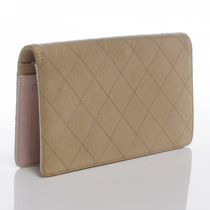Chanel Leather Quilted Yen Wallet Gold 3 of 7