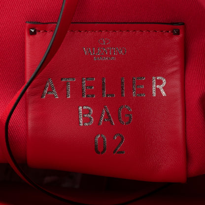 Valentino Garavani Canvas Atelier 02 Bow Edition Small Tote Bag Red 7 of 12