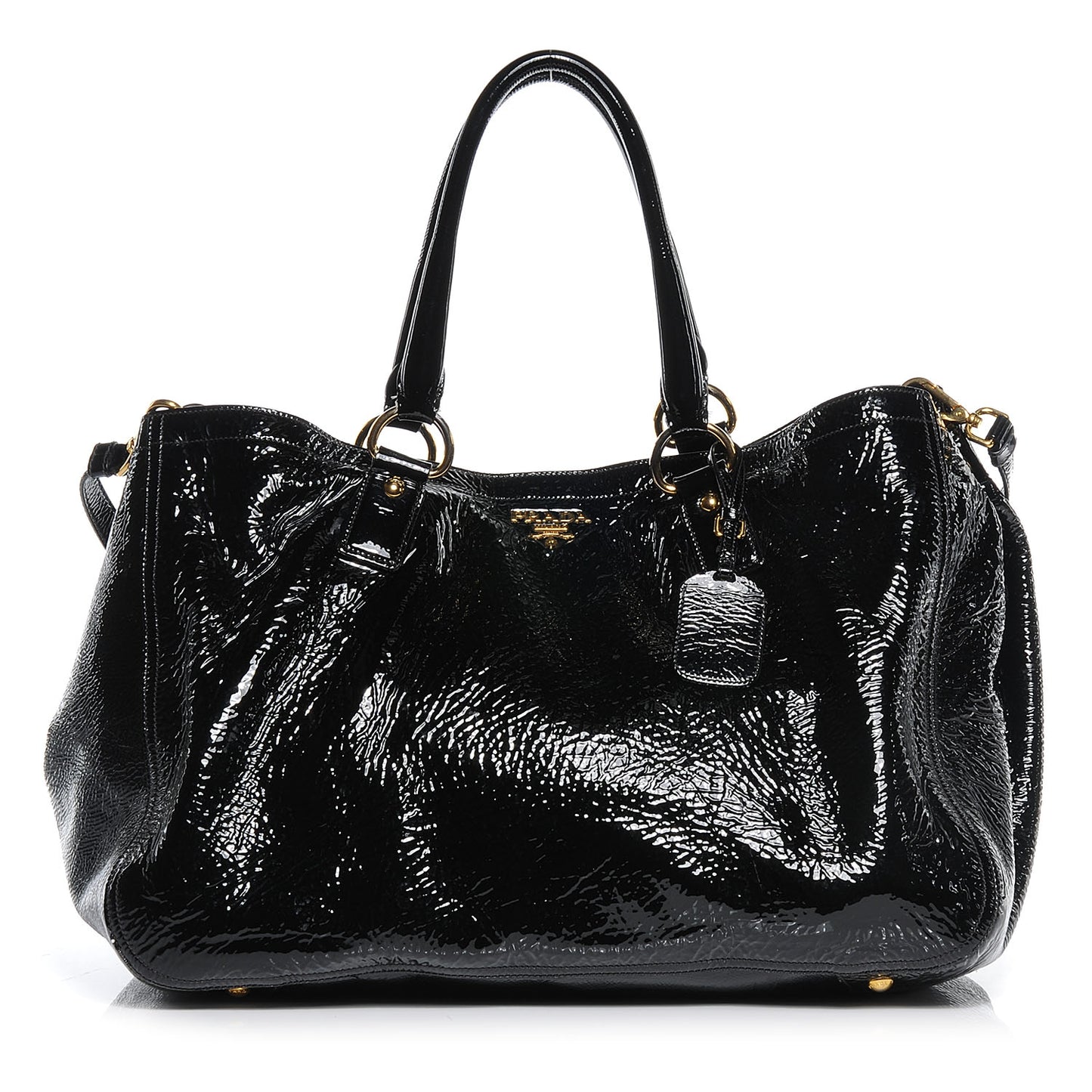 Vernice Shopping Tote Black