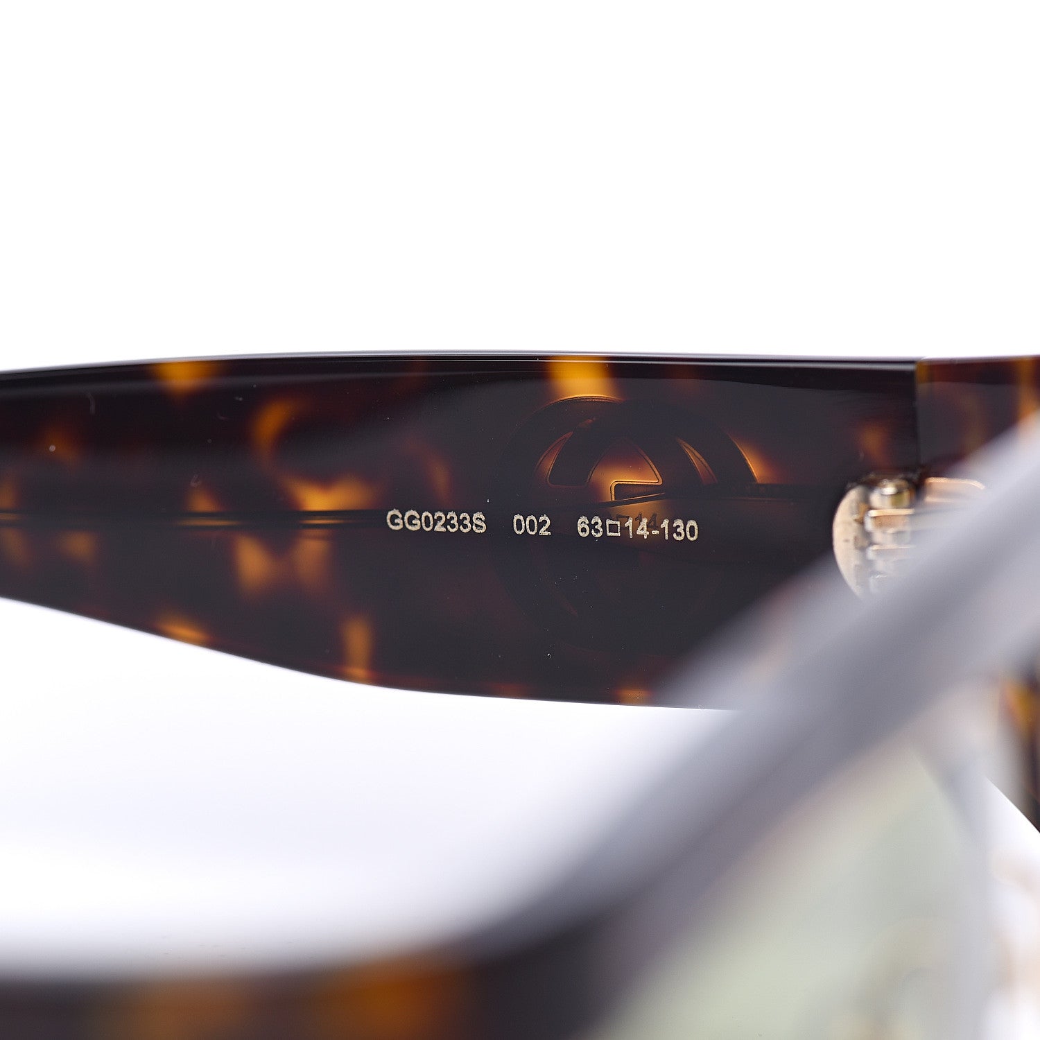 Gucci Oval Sunglasses GG0233S Tortoiseshell Gold 5 of 8