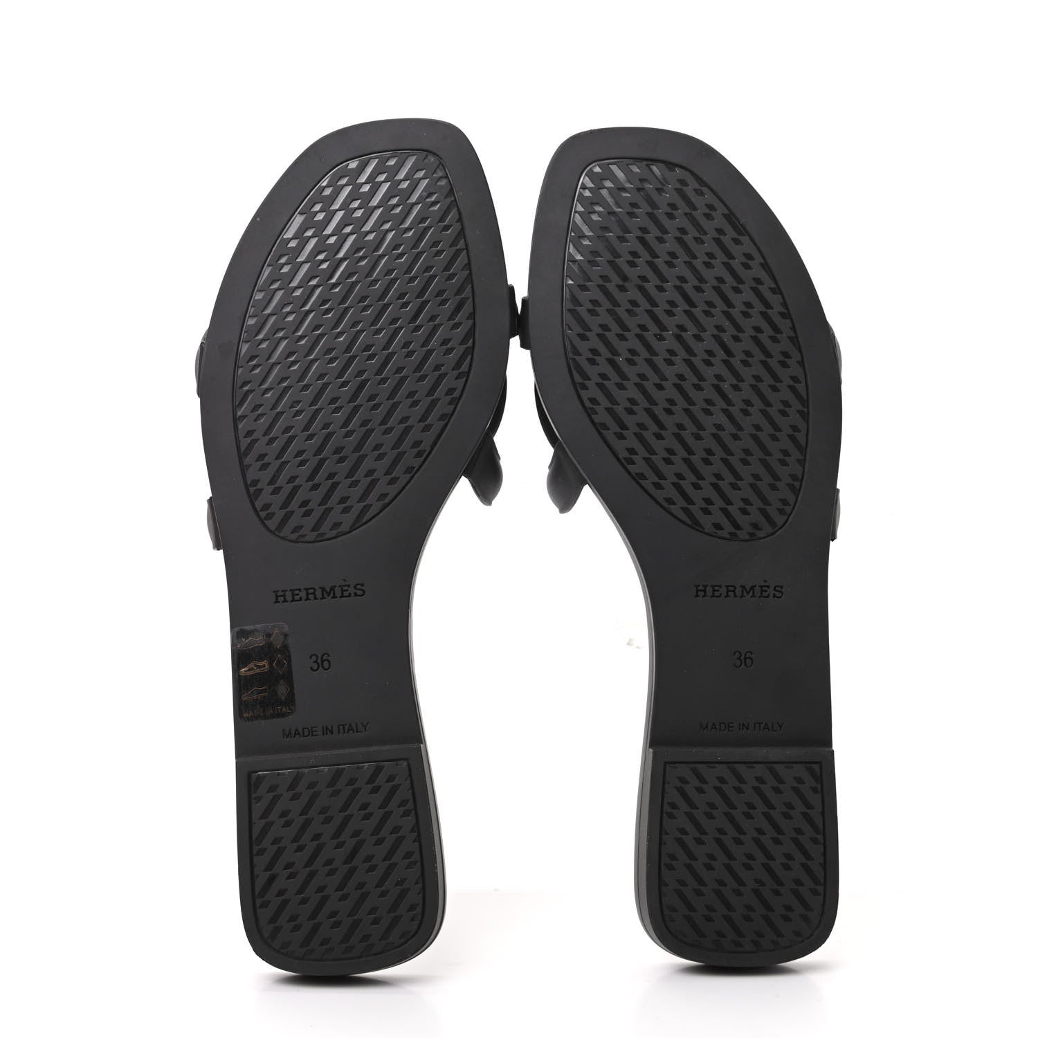 Hermes Rubber Aloha Sandals 36 Black 5 of 8