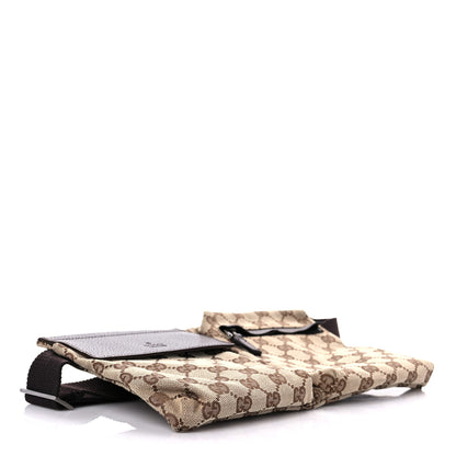 Gucci GG Monogram Double Pocket Belt Bag Dark Brown 4 of 16