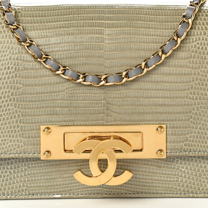 Chanel Lizard Golden Class Wallet on Chain WOC Grey 9 of 12