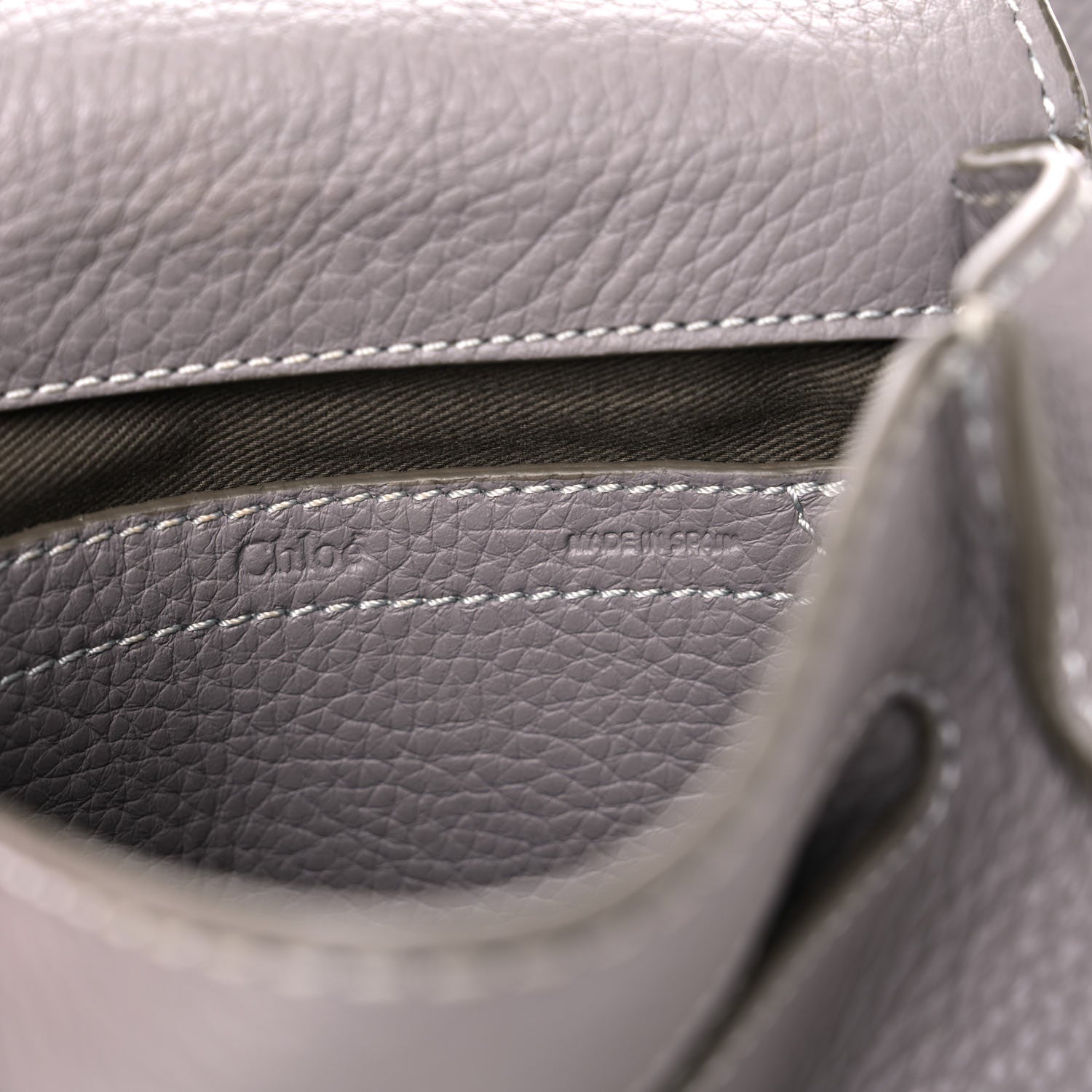 Chloe Calfskin Mini Marcie Round Crossbody Bag Cashmere Grey 6 of 13