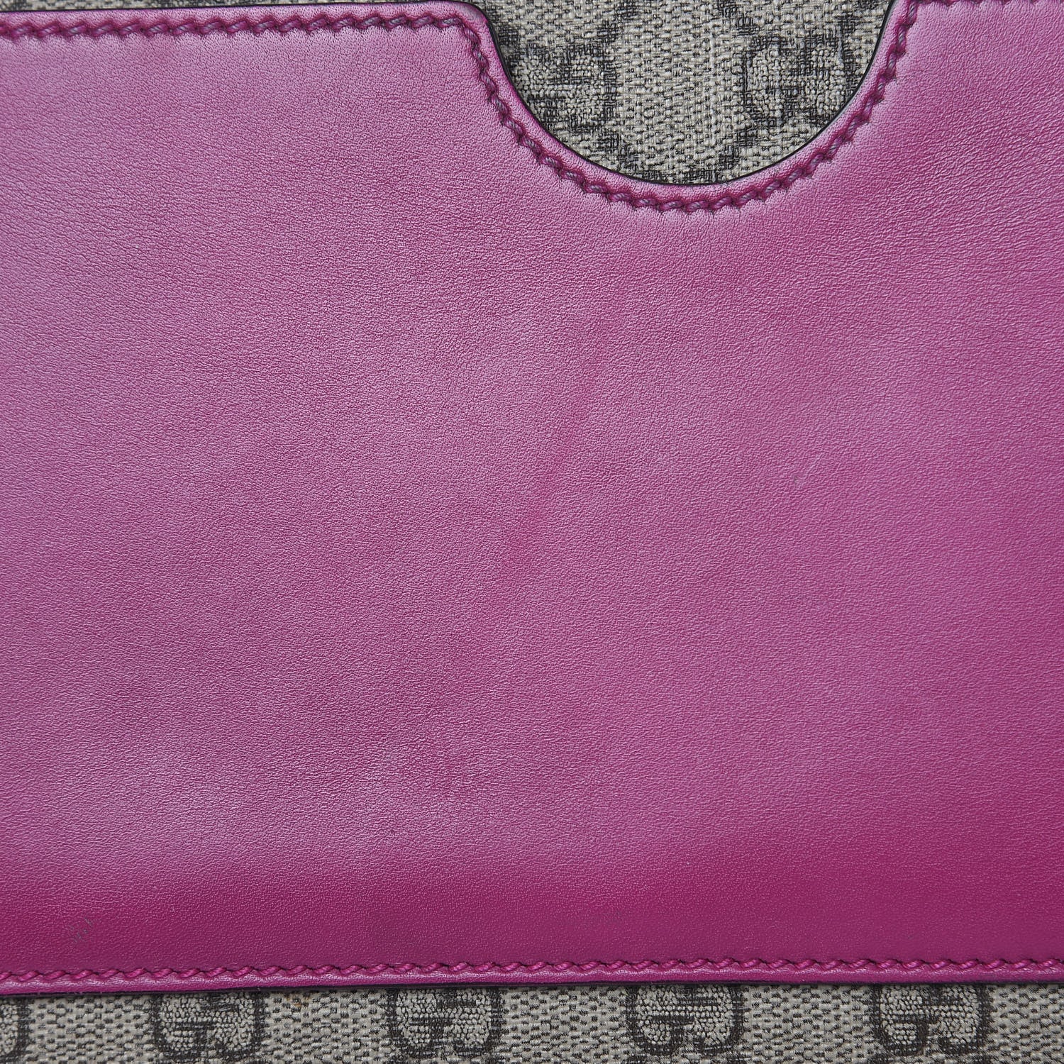 Gucci GG Supreme Monogram Calfskin Medium Padlock Top Handle Bag Beige Hibiscus Red New Rosette 15 of 22