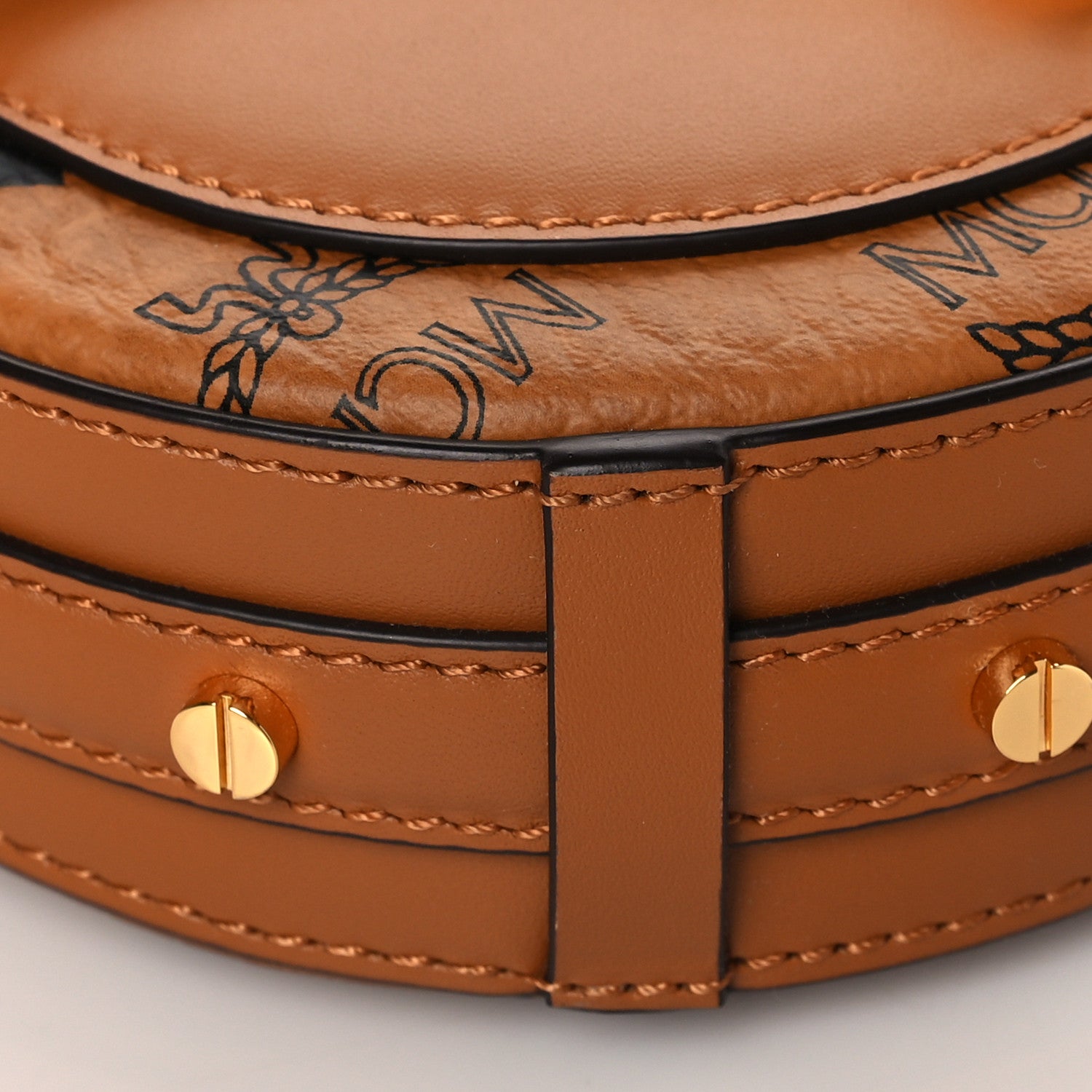 MCM Visetos Mini Patricia Crossbody Bag Cognac 9 of 10