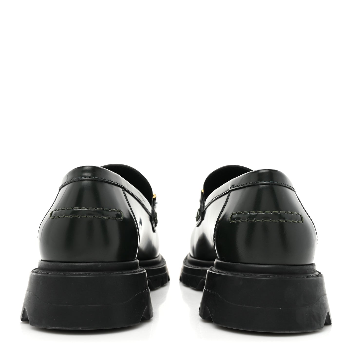 Brushed Calfskin Dior Code Lug Sole 15mm Loafers 38 Green