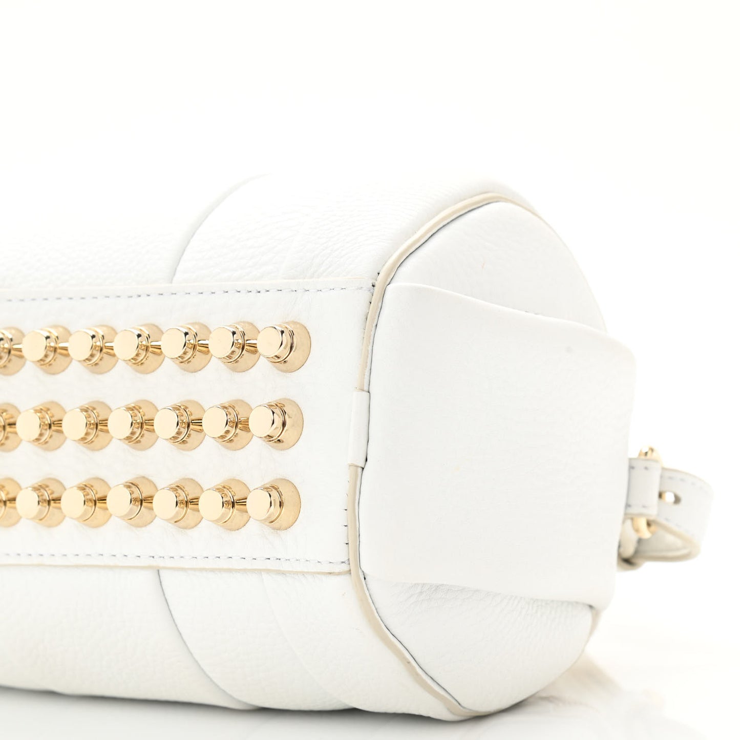 Pebbled Lambskin Mini Rockie Gray Gold Hardware