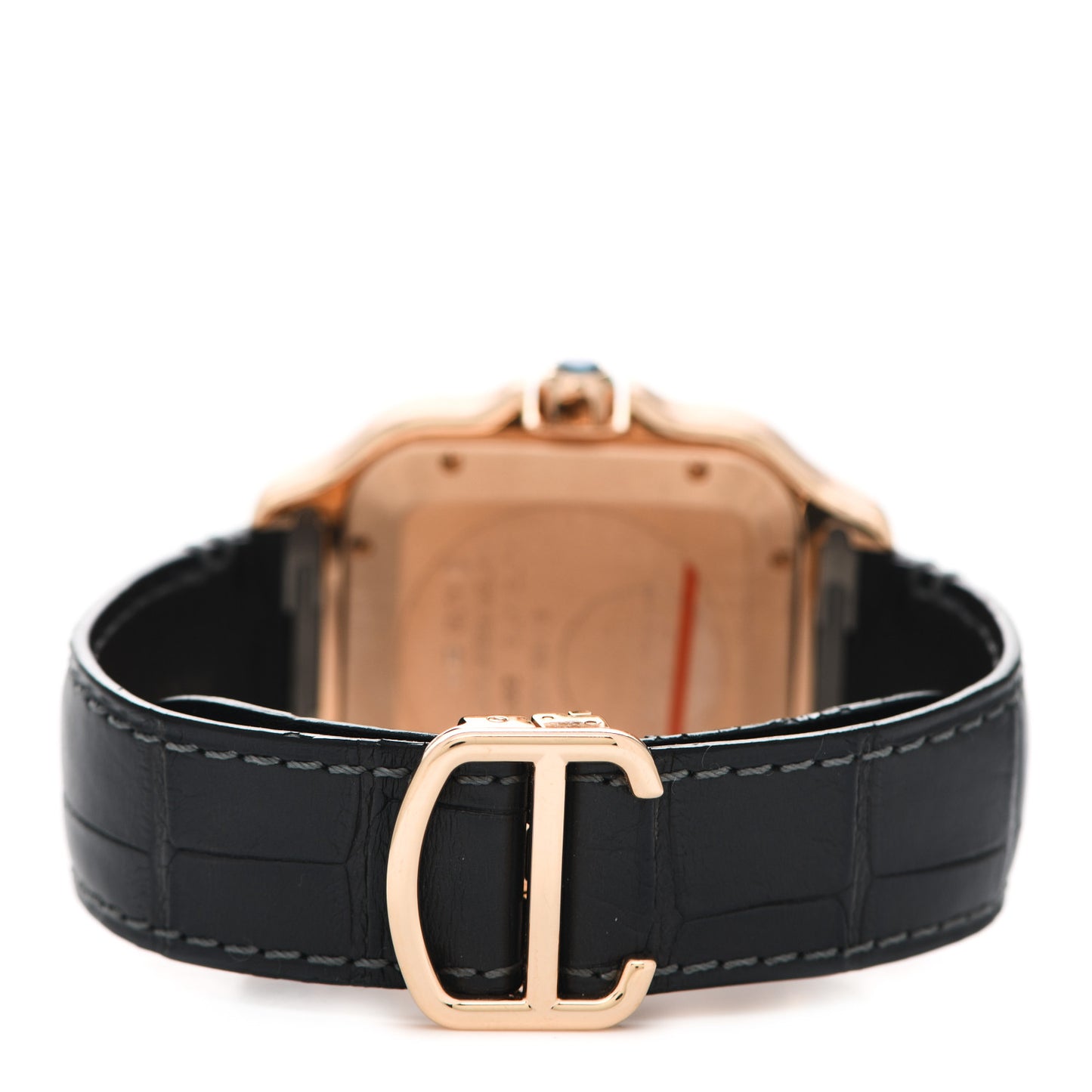 18K Pink Gold Alligator 39.8mm Santos de Cartier Automatic Watch