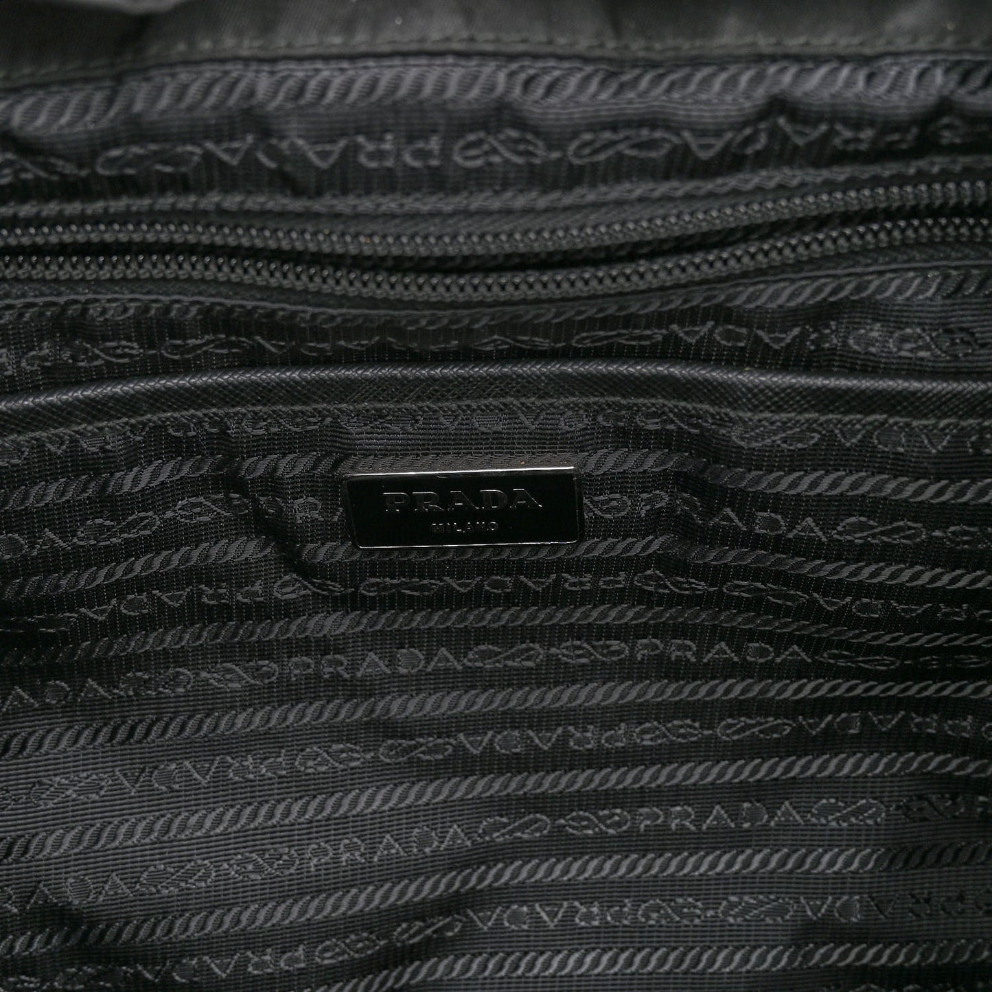 Tessuto Nylon Saffiano Medium Backpack Black