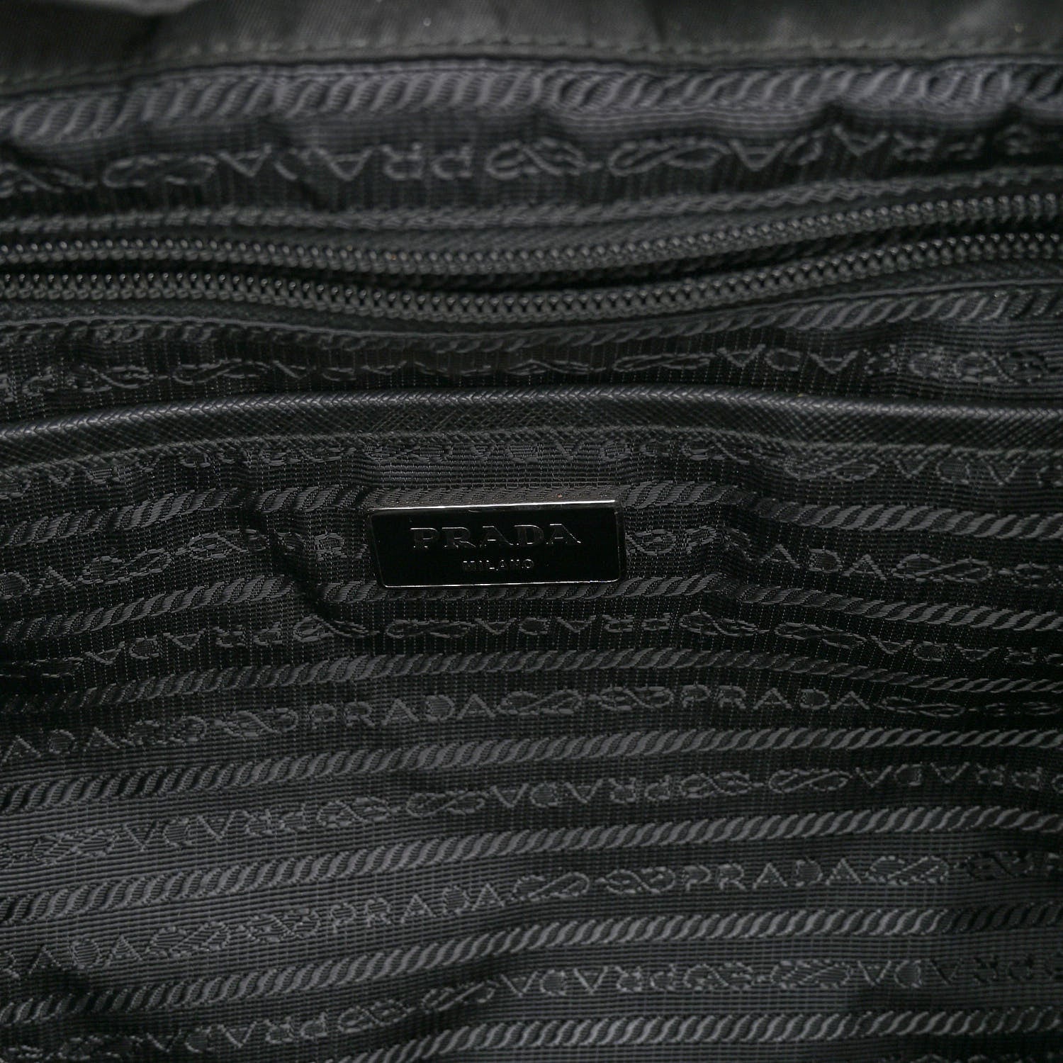 Prada Tessuto Nylon Saffiano Medium Backpack Black 5 of 8