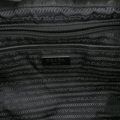 Prada Tessuto Nylon Saffiano Medium Backpack Black 5 of 8