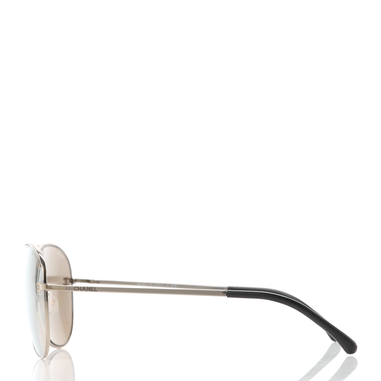 Chanel Aviator CC Sunglasses 4189-T-Q Gold 3 of 8