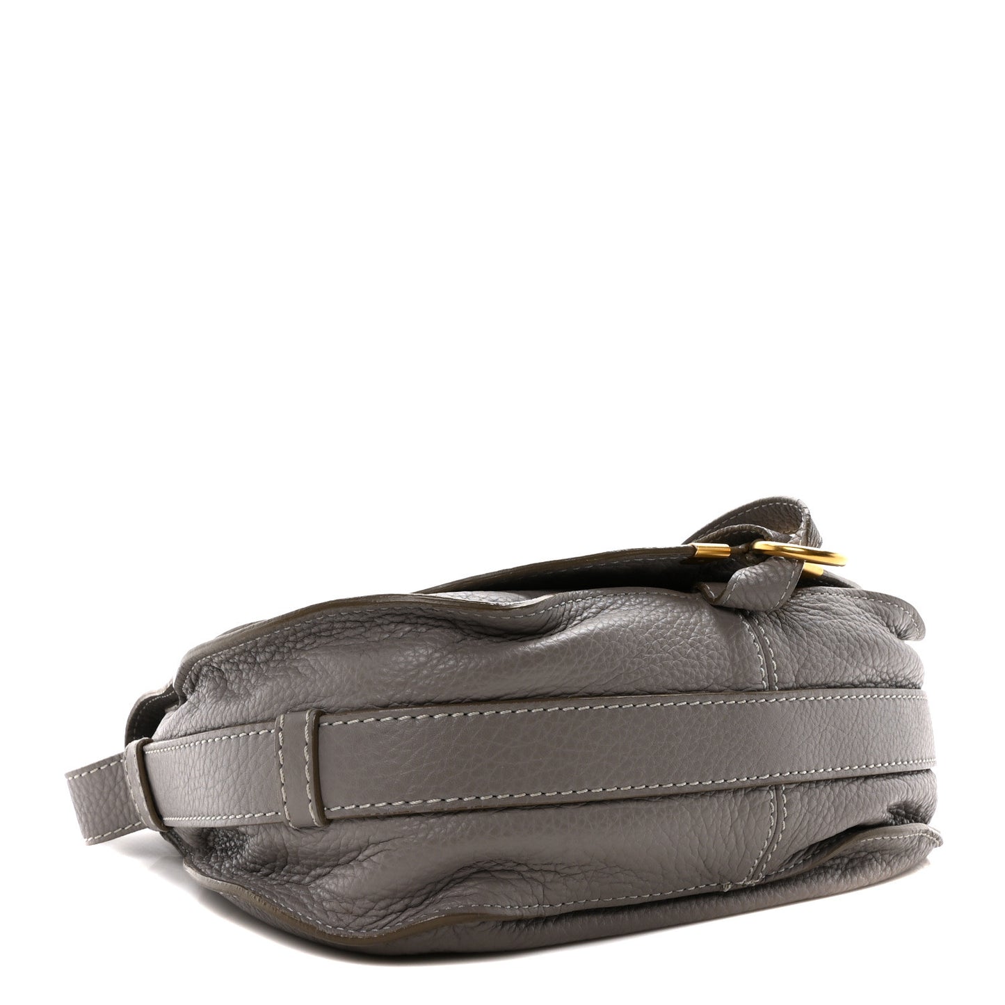 Calfskin Medium Marcie Round Crossbody Bag Cashmere Grey