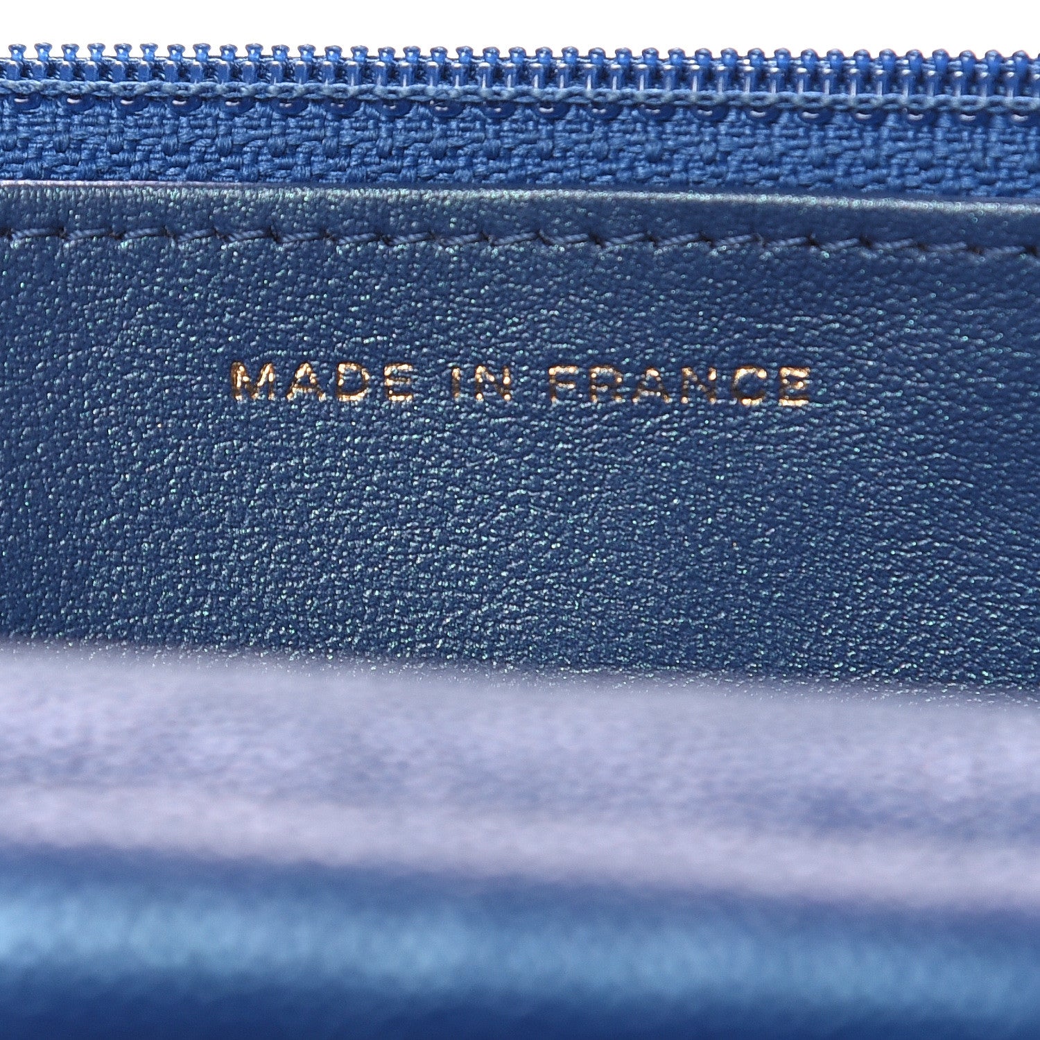 Chanel Iridescent Caviar Quilted Wallet On Chain WOC Dark Blue 7 of 10