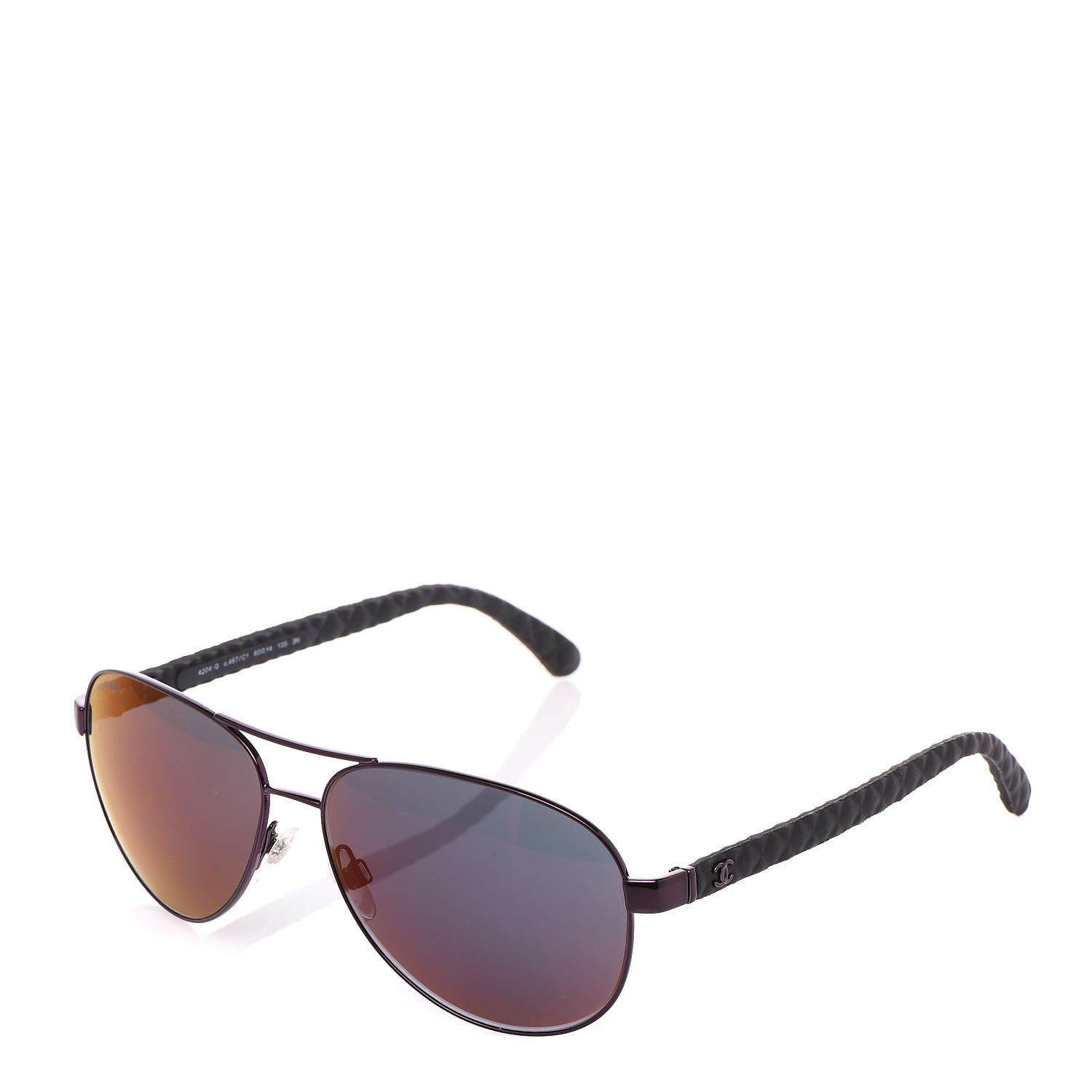 Chanel Mirrored Aviator Sunglasses 4204-Q Purple 7 of 8