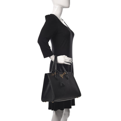 Prada Saffiano Soft Calfskin Tote Black 2 of 11