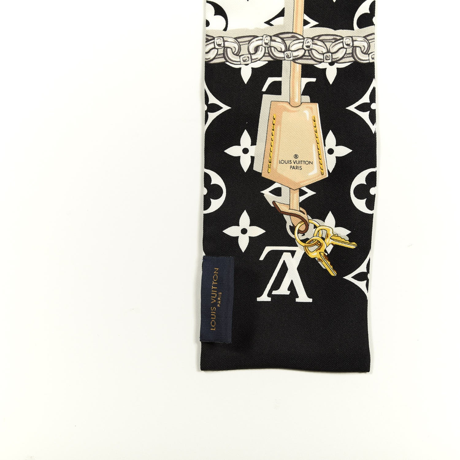 Louis Vuitton Silk Monogram Confidential Bandeau Black 3 of 3