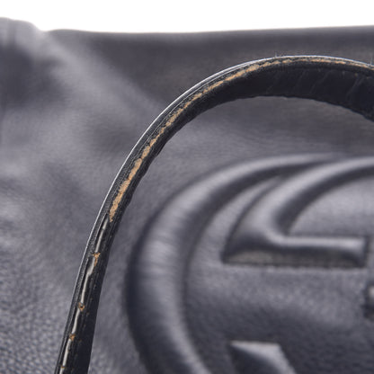 Gucci Pebbled Calfskin Medium Soho Shoulder Bag Blue 12 of 17