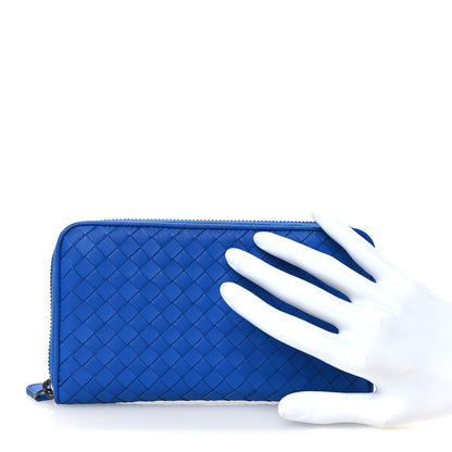 Bottega Veneta Nappa Intrecciato Zip Around Wallet Thunder 2 of 8