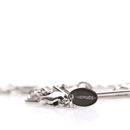 Hermes Palladium Permabrass Curiosite Charm Pendant Necklace 6 of 7