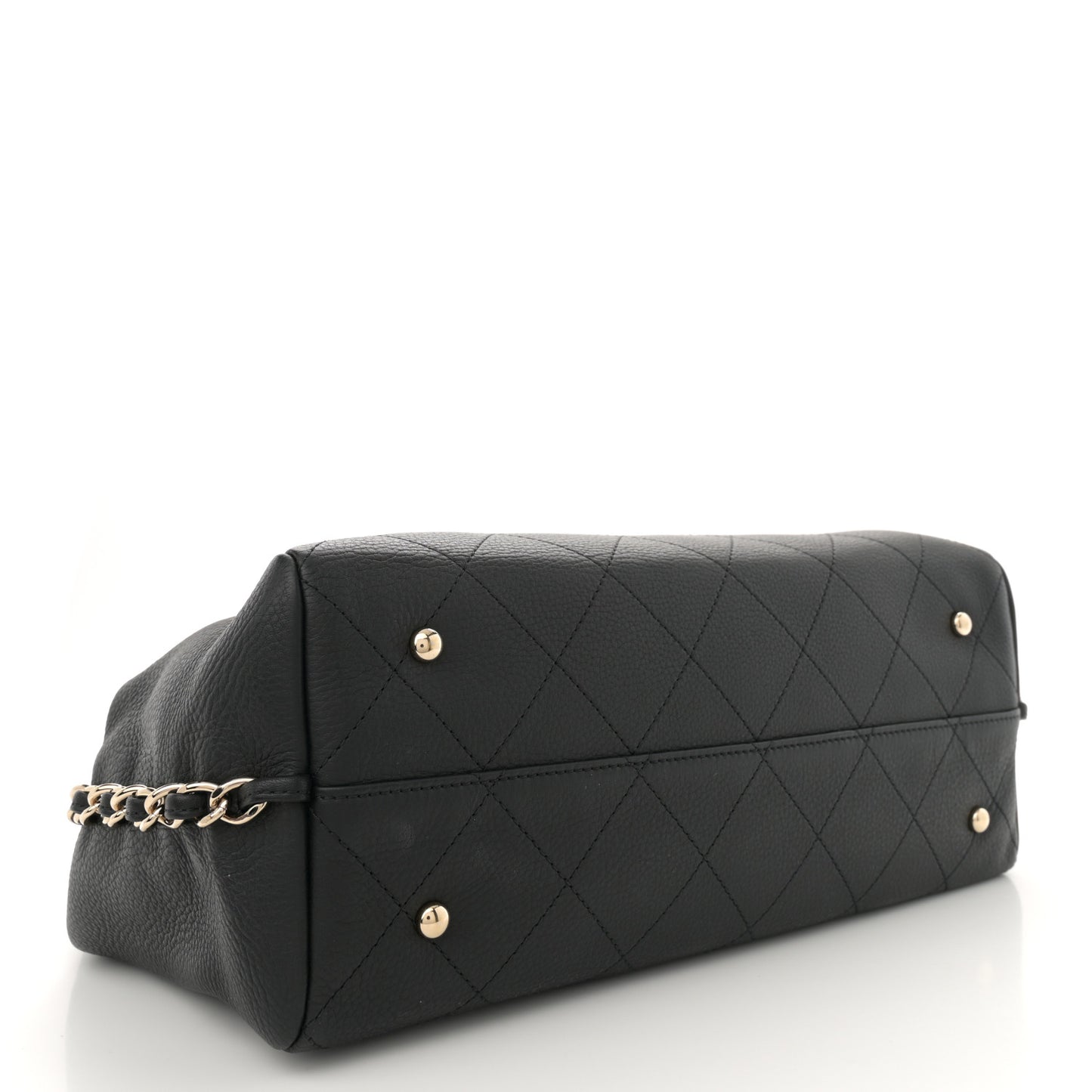 Bullskin Stitched Medium Shopping Bag Black