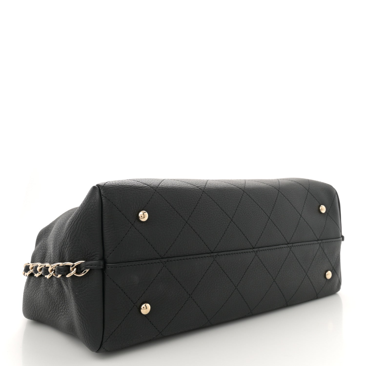 Chanel Bullskin Stitched Medium Shopping Bag Black 4 of 11