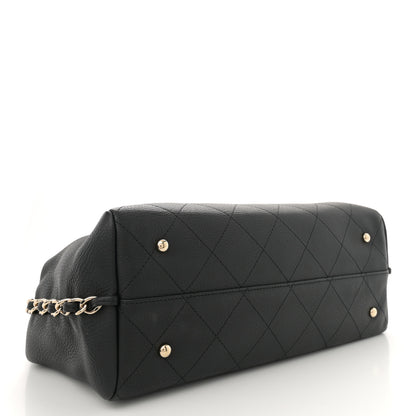 Chanel Bullskin Stitched Medium Shopping Bag Black 4 of 11