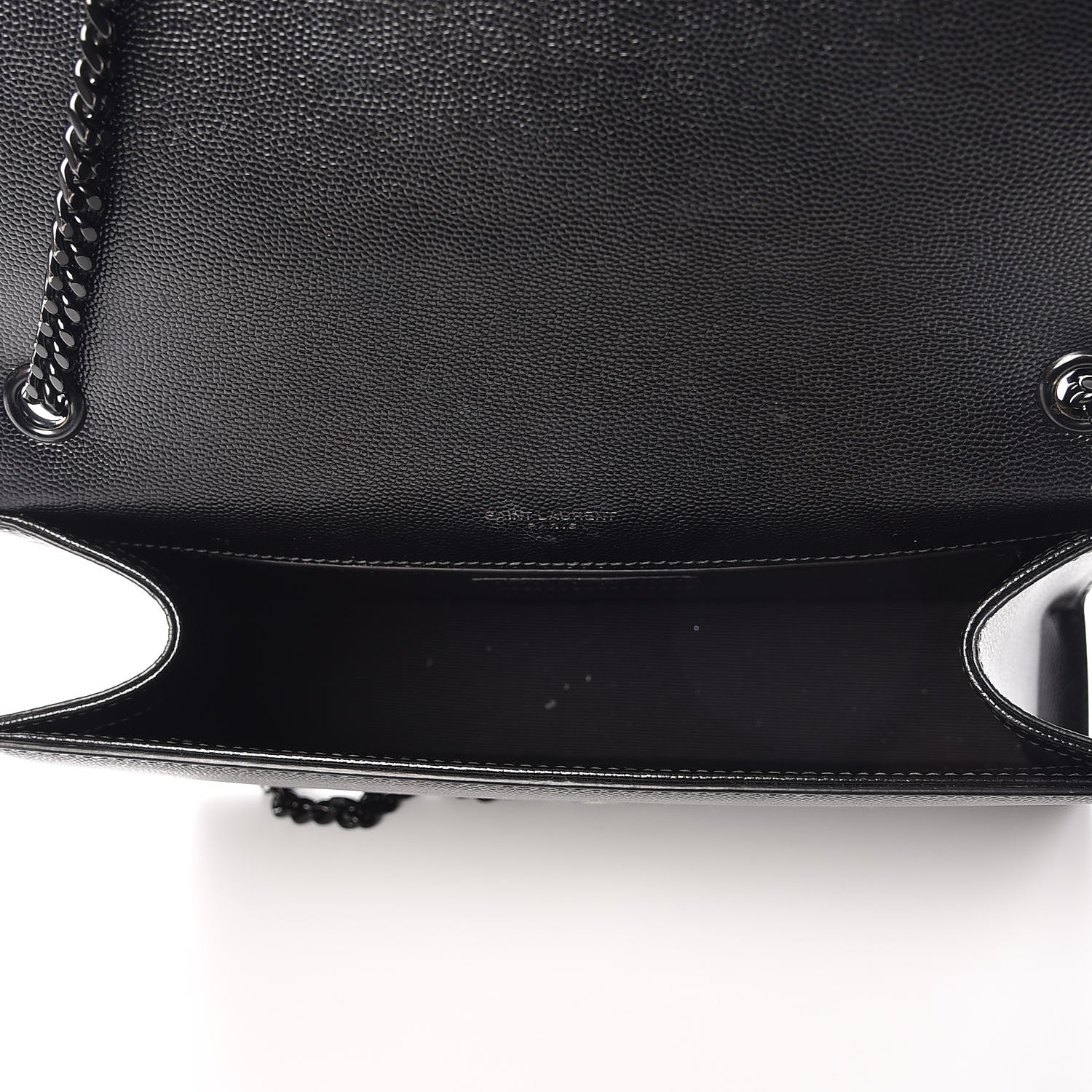 Saint Laurent Grain De Poudre Medium Classic Monogram Kate Satchel Black 5 of 10