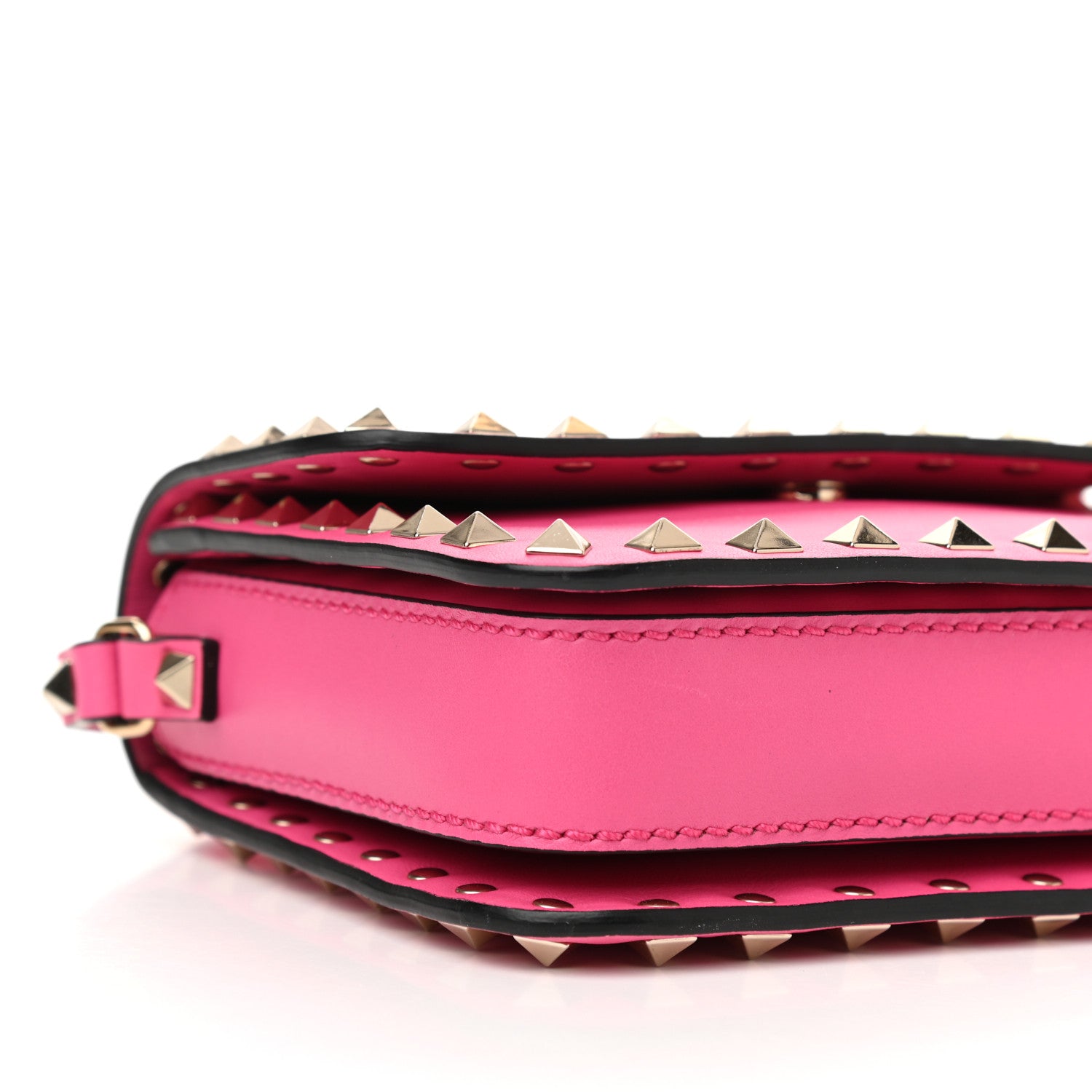 Valentino Garavani Vitello Rockstud Flap Crossbody Bag Peony 9 of 10