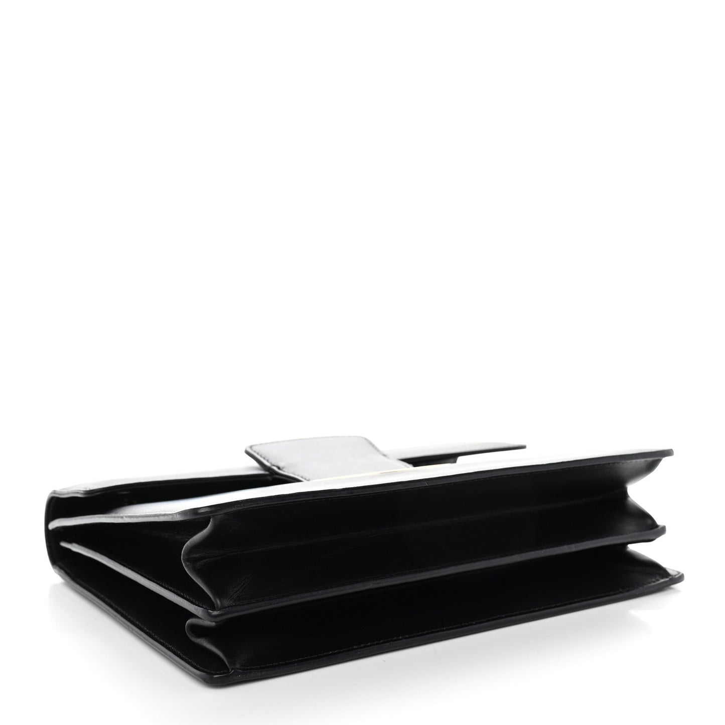 Calfskin Thalia Flap Shoulder Bag Black