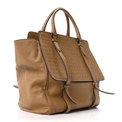 Bottega Veneta Nappa Intrecciato Large Flap Tote Camel 3 of 9