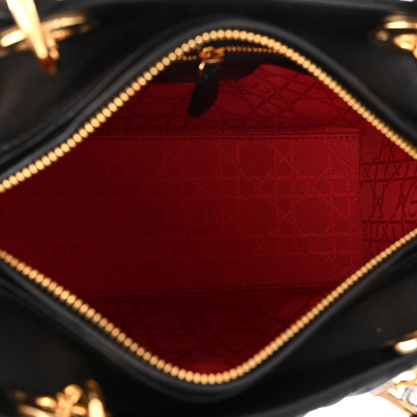 Lambskin Cannage Medium Lady Dior Black